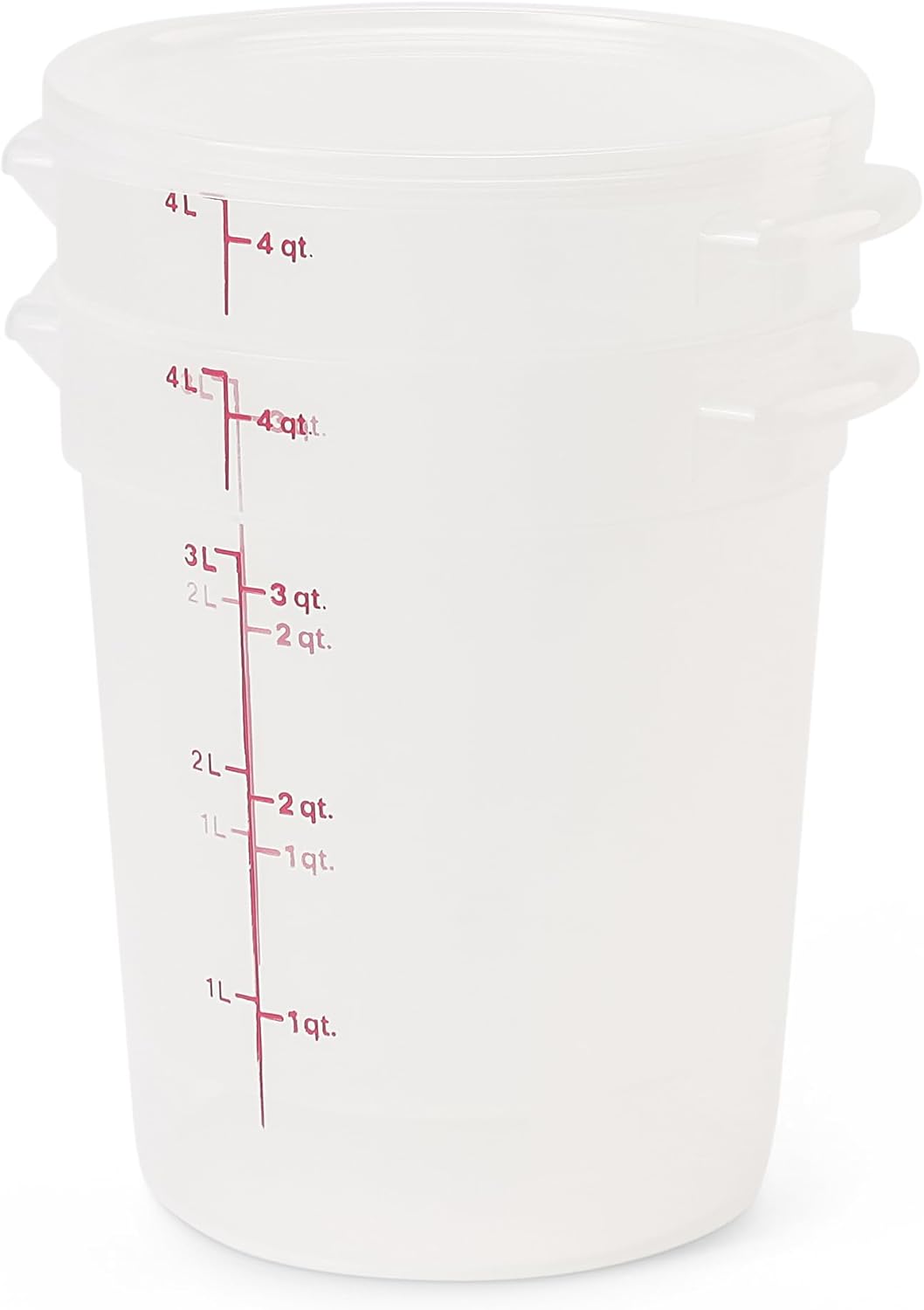 Food Storage Containers with Lids (BPA-Free) - 4 Quart - Food Grade Buckets with Lids (2 Pack) - For Dough Proofing