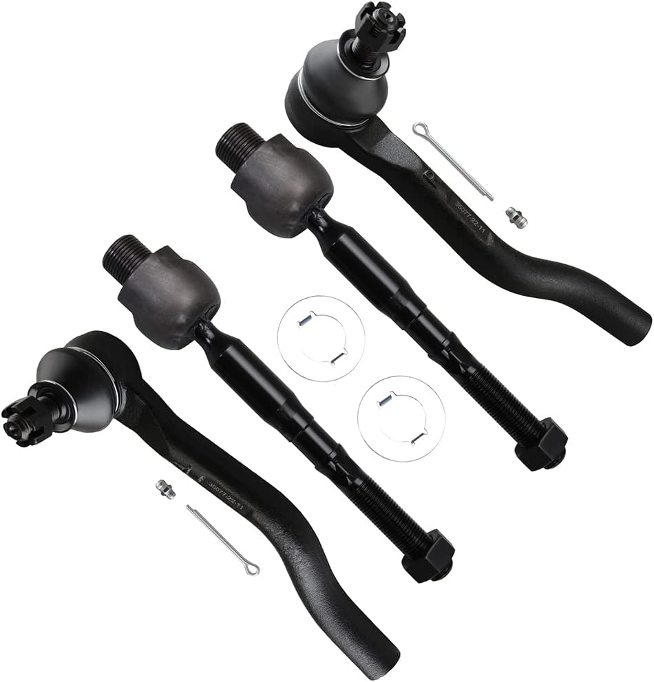 SCITOO 4Pcs Front Suspension Kit Inner Tie Rod End Outer Tie Rod End Fit 2015-2020 For Acura Tlx 2013-2017 For Honda For Accord