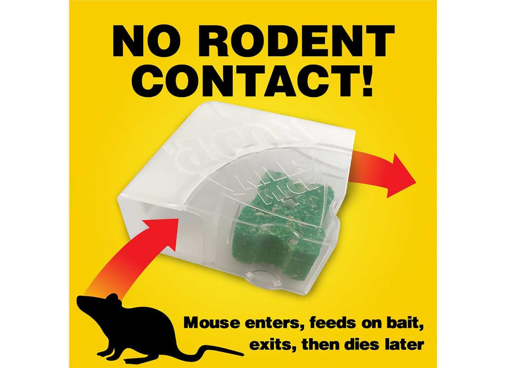 Disposable Corner Fit Mouse Bait Station - 0.5 Oz (Pack of 3)