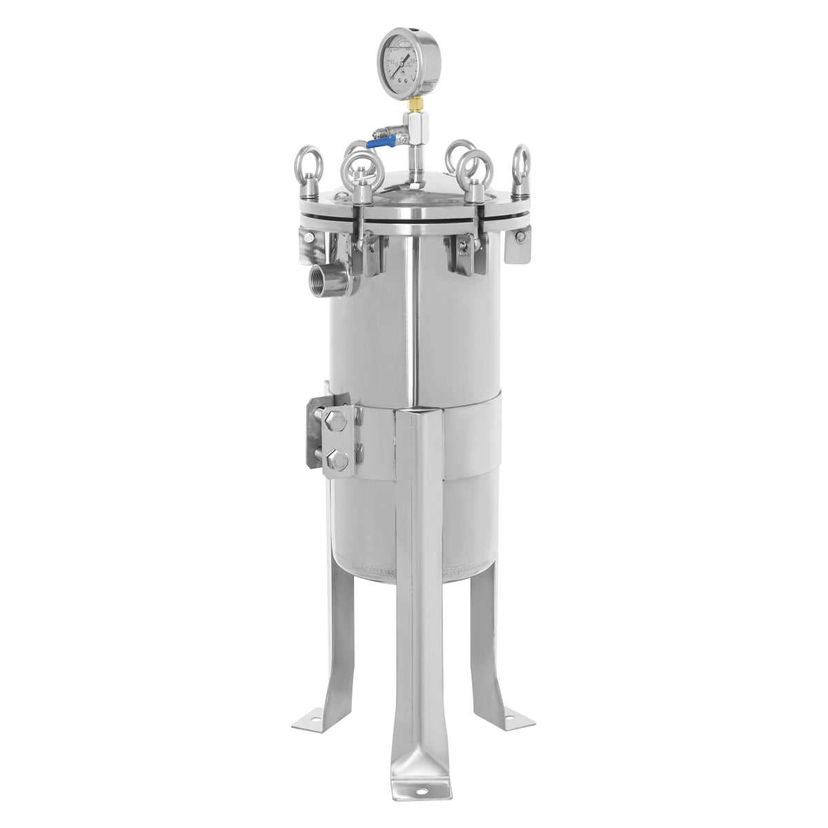 Stainless Steel Bag Filter Housing Solid-Liquid Separation Tool (1" NPT)