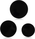 Upgraded Surface Burner Caps Set of 3PCS Replacement for GE&Hotpoint 30" Gas Range/Cooktop,WB29K10022-1 Small Cap-2.6" WB29K10023-1 Medium Caps-3.2" WB29K10024-1 Large Cap-3.5",Shiny Black Surface