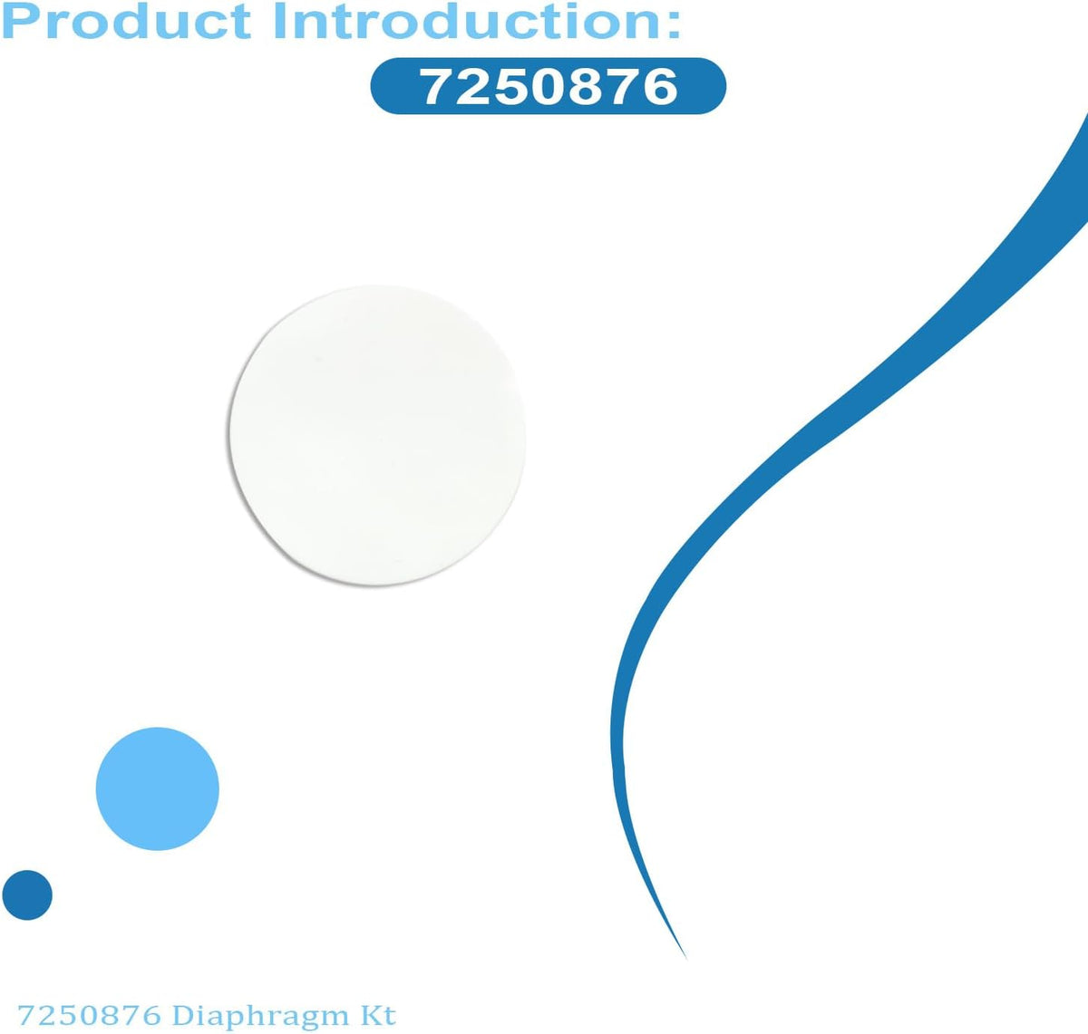 4-Pcs 7250876 Diaphragm Kit Compatible with Whirlpool Kenmore RO Systems