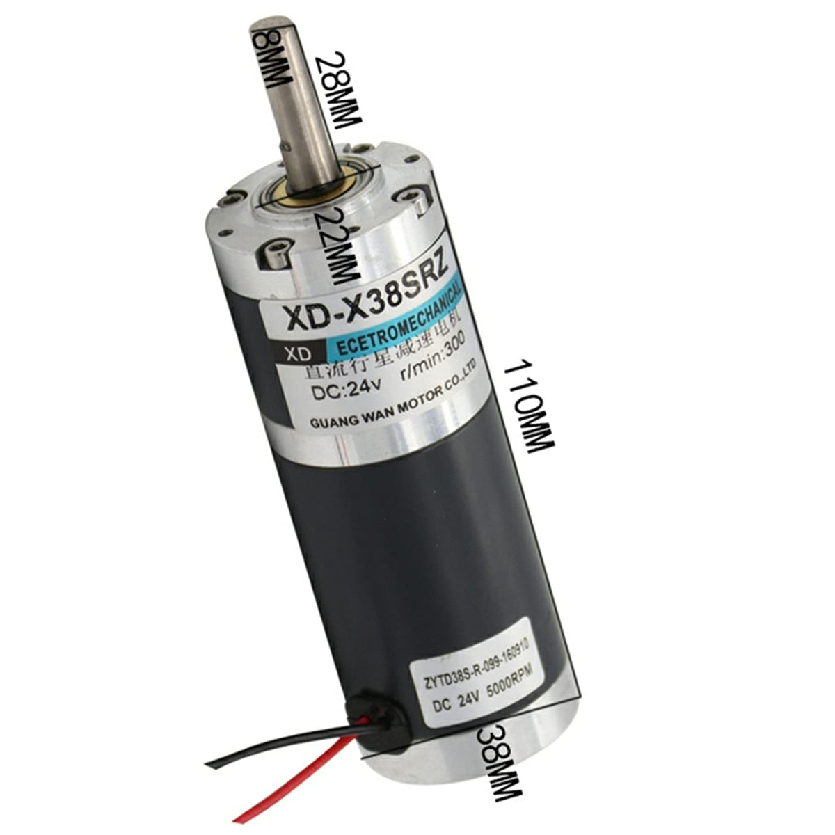 10-600 RPM Adjustable Motor DC12/24V Planetary DC Gear Motor 47.75kg.cm (12V, 100 RPM)