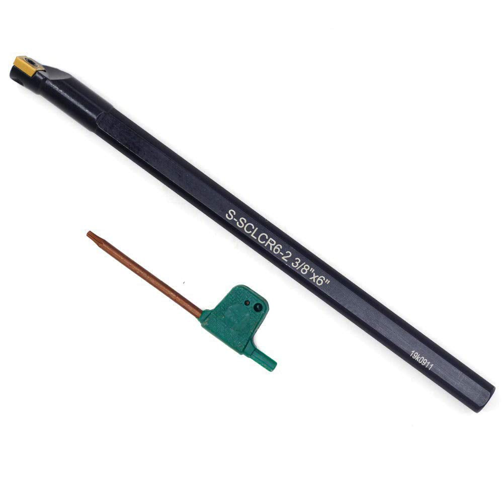 OSCARBIDE 3/8" x 6" Indexable Boring Bar SCLCR,Right-Hand