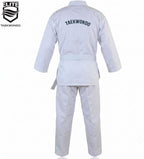 ELITE - Classic White Collar Taekwondo Uniform (TKD Dobok) - Hi Performance Ribbed Fabric for Optimal Comfort