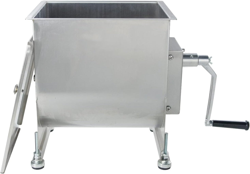 CMI Commercial Stainless Steel Manual Meat Mixers with lid,35Lb/20L Tank,(Mixing Maximum 35-Pound for Meat),Sausage