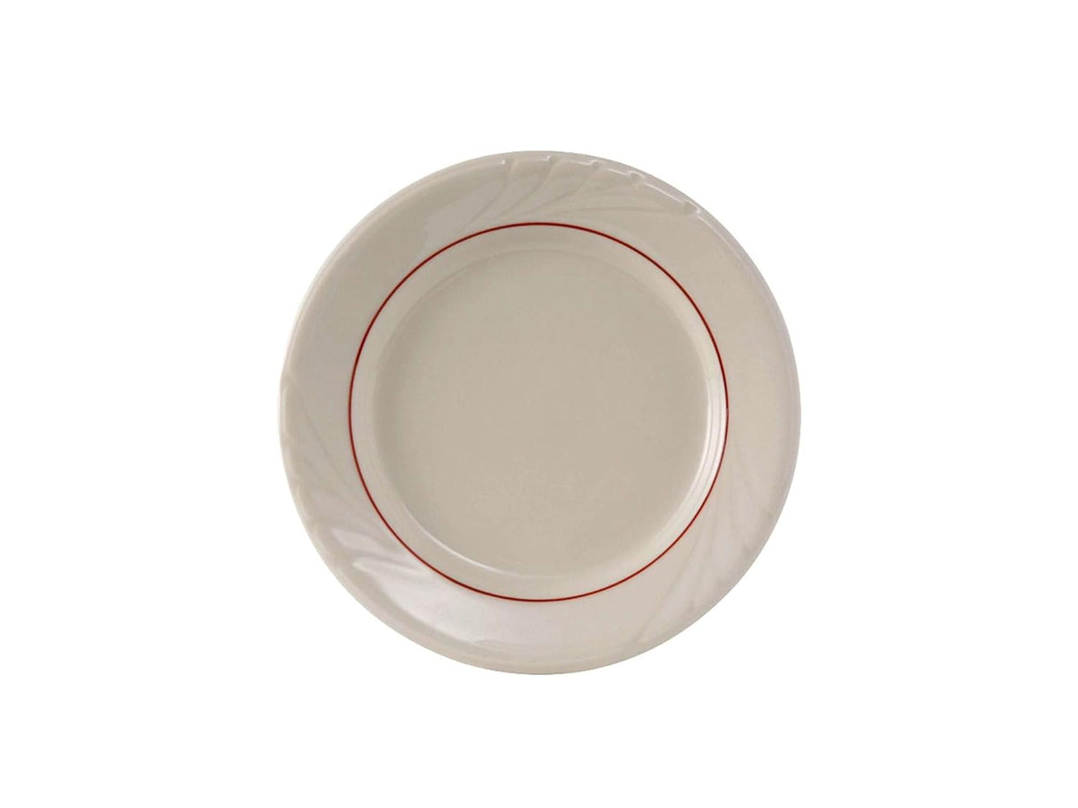 China YBA-062 Plate, 6-1/4" Diameter, Round, Wide Rim, Embossed, Microwave and Dishwasher Safe, Oven Proof, Fully