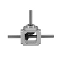 90 Degree Right Angle Bevel Gearbox 1:1 Forward Double Output Shaft 8mm