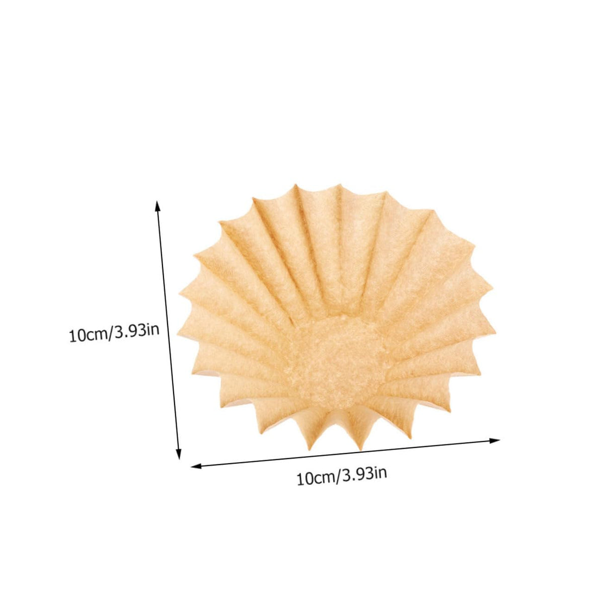 50 Sheets Paper Tea Filter Bowl with Wavy Surface for Brewing