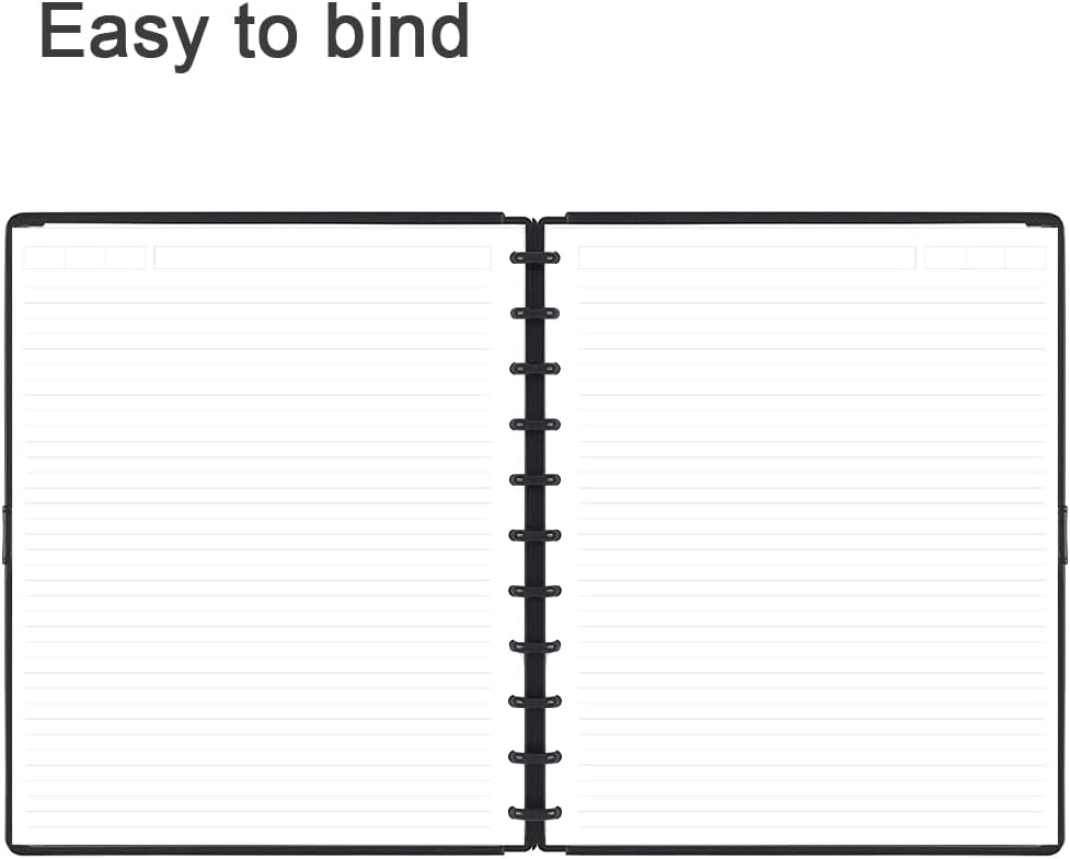 (Pack of 2) Letter Size Discbound Refill Paper, Disc Paper Refill for TUL Custom Note-Taking System Discbound Planner