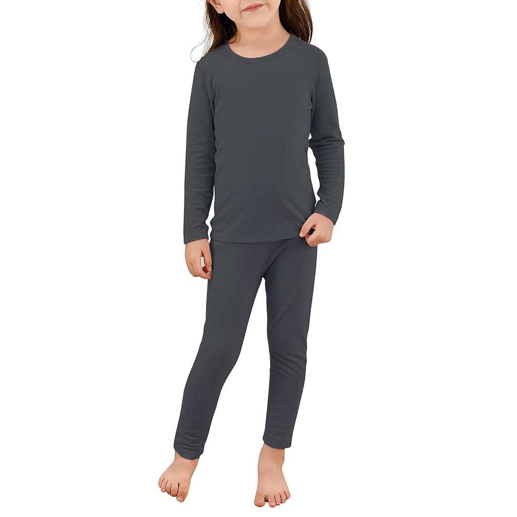 Kids Thermal Underwear Set, Soft Fleece Base Layer | Moisture Wicking, 4 Way Stretch, Heavyweight, Cold Weather Long