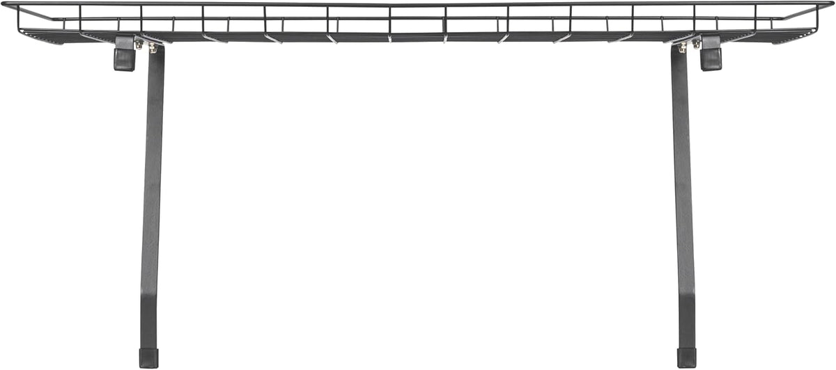 Rear Display Over-The-Washer Storage Shelf to Organize and Store Laundry Room Supplies, Matte Black