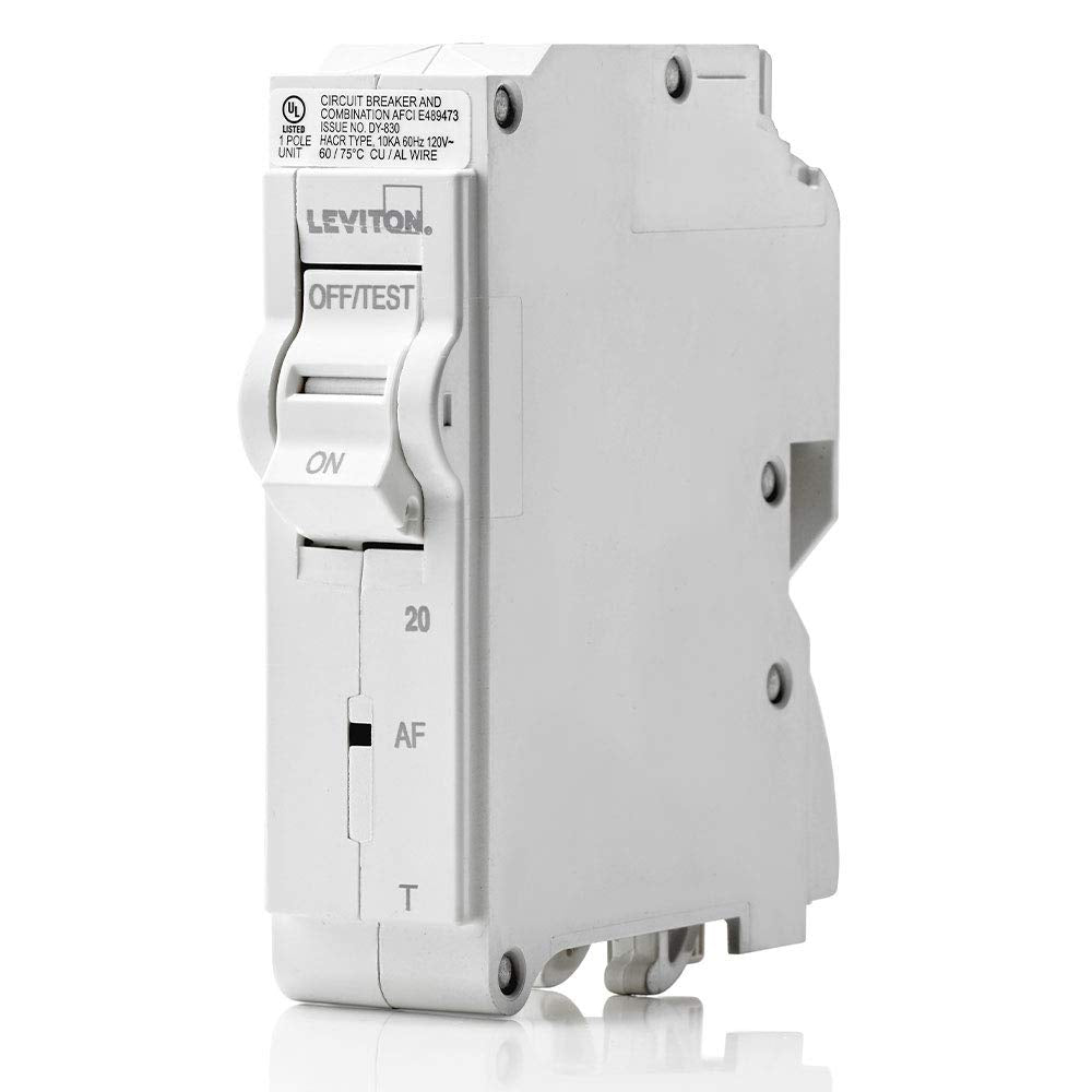 LB120-AFT 20A 1-Pole Plug-On AFCI Branch Circuit Breaker, Thermal Magnetic, 120V, White