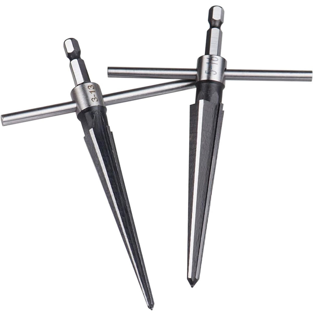 Wolfride 2Pcs T Handle Tapered Hand Reamer Set, 3-13mm & 5-16mm