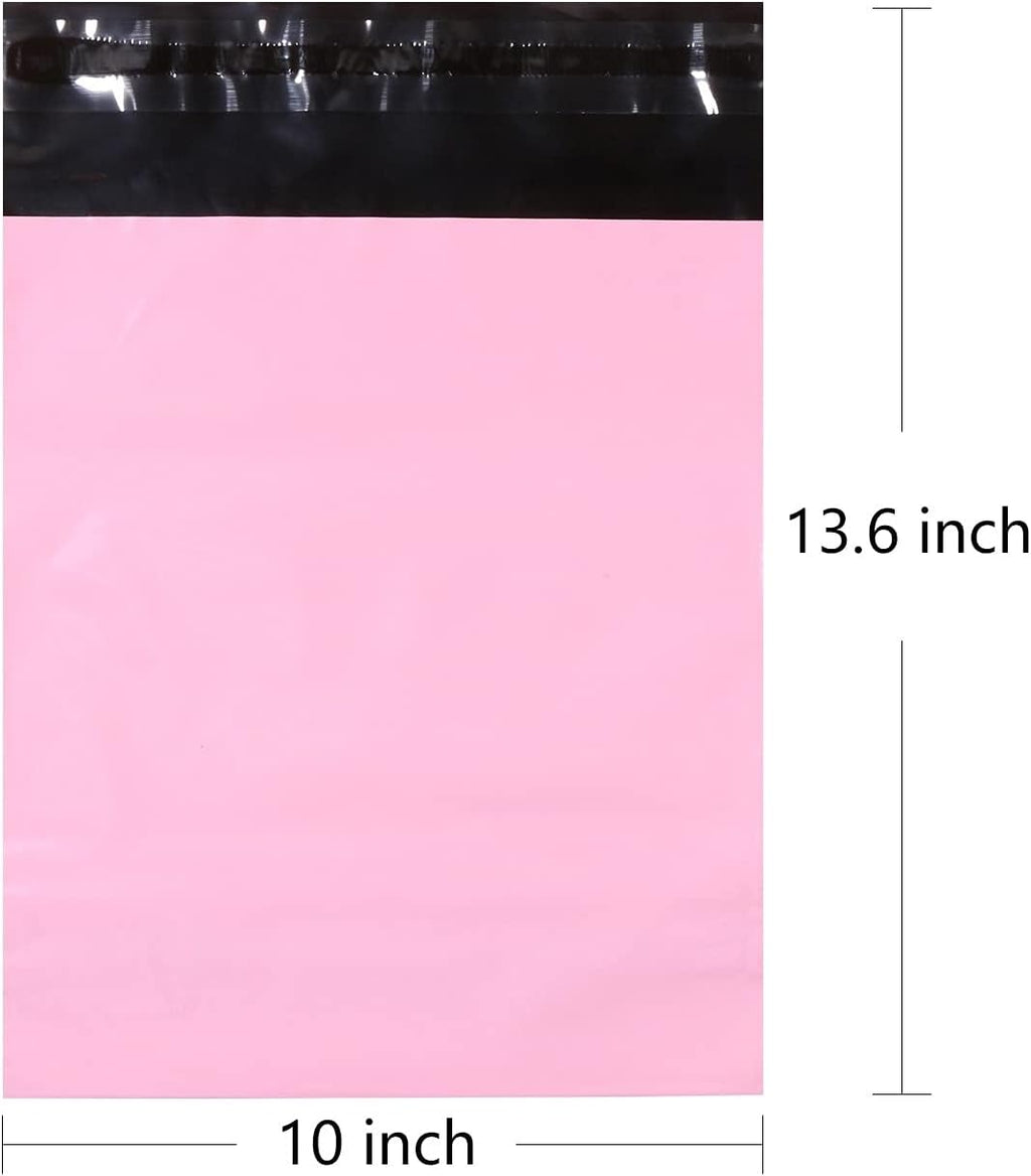 10 x 13.6inch Pink Poly Mailer Bags with Self Adhesive Strip,30 Pcs