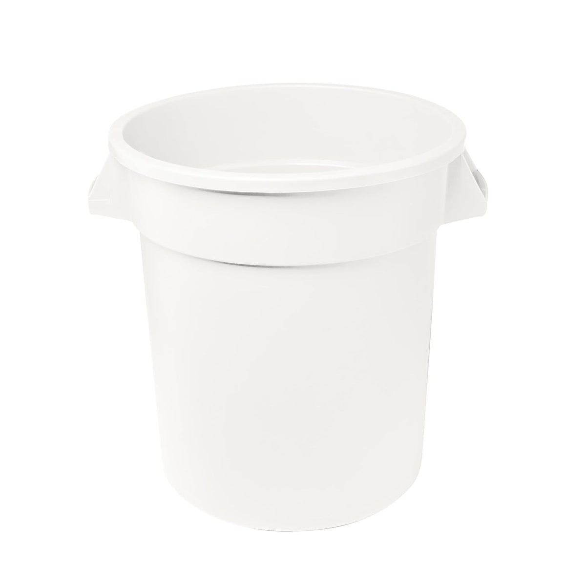 Feed and Seed Storage Container, 20 Gallon White Round Commercial Trash Can/Ingredient Bin, Food Storage Plastic Bin