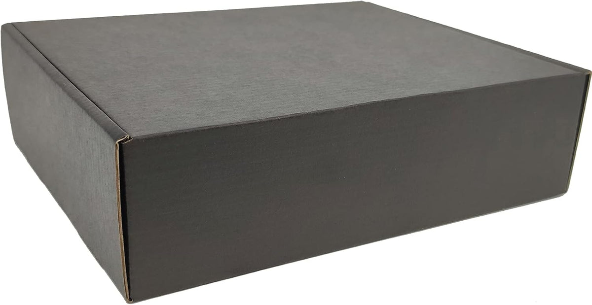 10x8x3 Shipping Boxes Black Mailer Corrugated Cardboard Box Set of 25