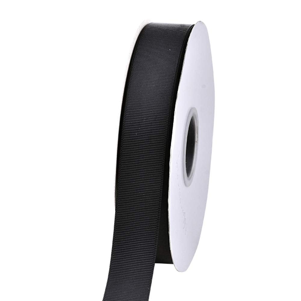 Black Grosgrain Ribbon, 1 Inch Continuous 50 Yards
