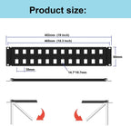 2U Hinged 24-Port Blank Keystone Patch Panel Metal