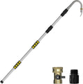 Gutter Cleaning Tools from The Ground, 24FT Reach Rain Cleaner with Bendable Wand and Quick Connect Adapter for