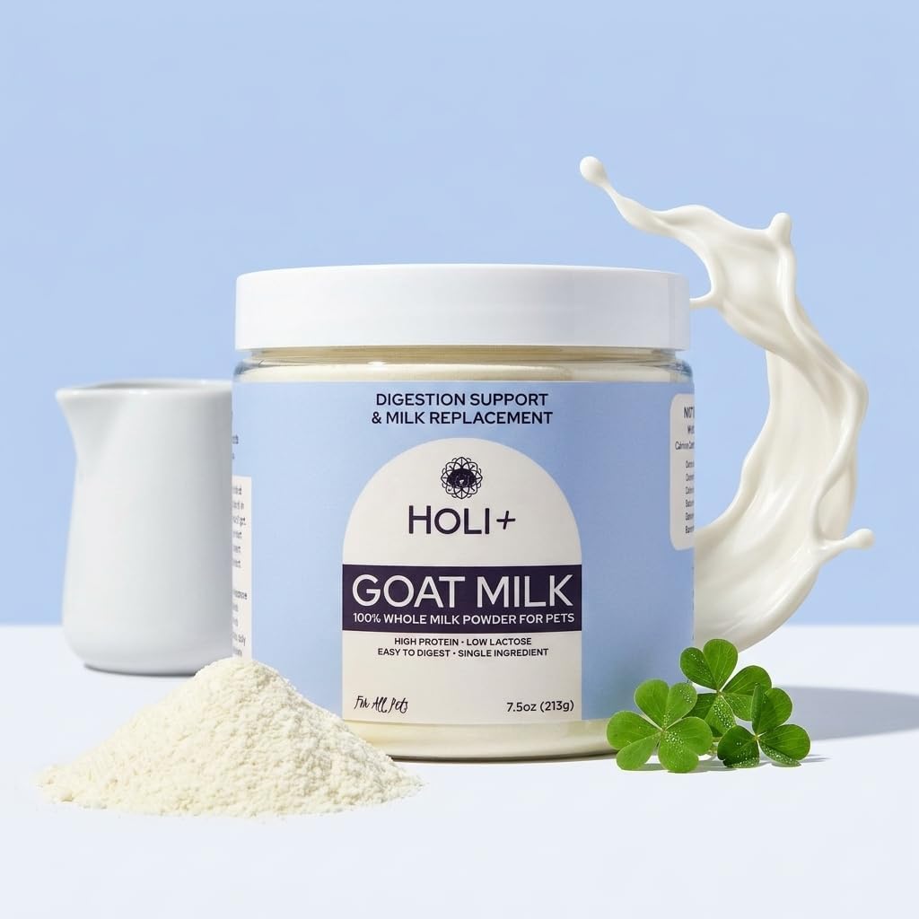 Goat Milk Powder - Dog Milk Replacer for Puppies, Adults, and Seniors. Whole Goat Milk Rich in MCTs for Activity