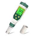 pH Meter for Water Hydroponics, 5-in-1 pH TDS EC Salt Tester for Water Nutrient Solution, Simultaneous Display of pH