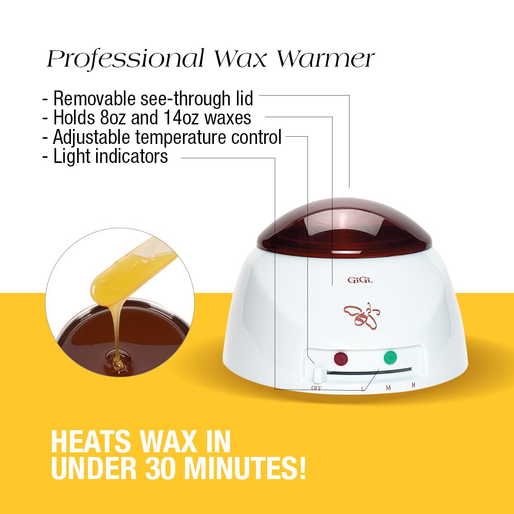 Student Starter Waxing Kit - All-Purpose Honee Hair Removal Wax Kit with Wax Warmer, Pre & Post Care, Muslin Strips
