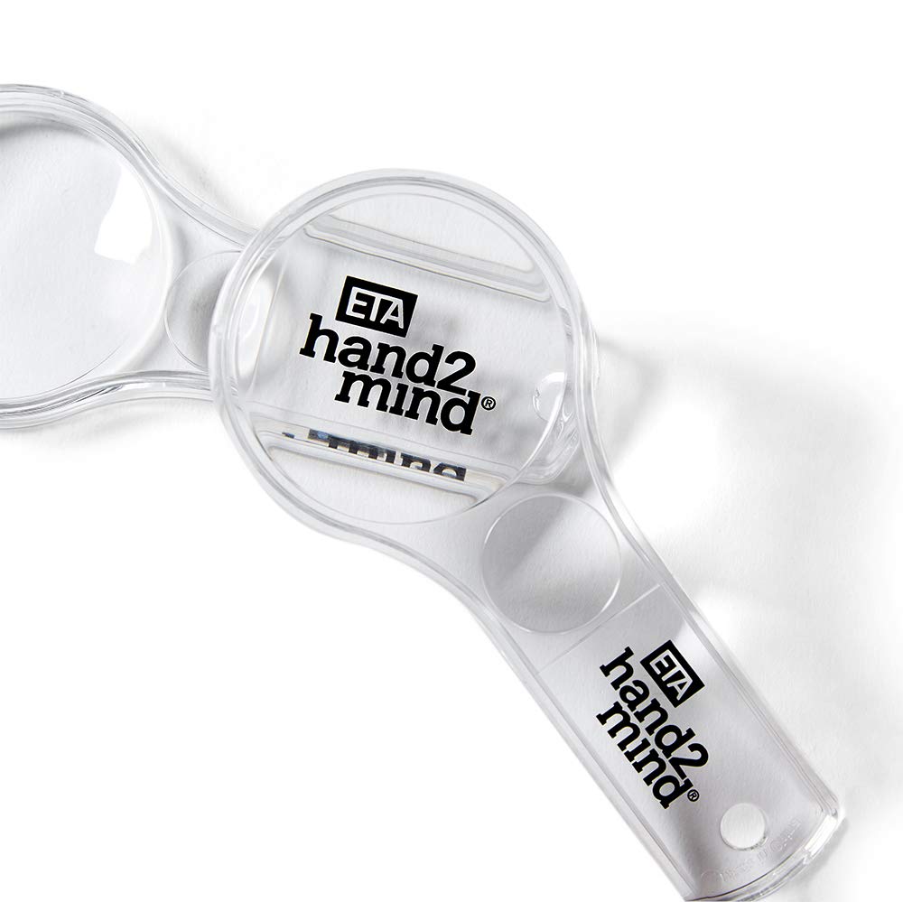 Mini Plastic Handheld Magnifying Glasses, 3X and 6X, Without Lanyard (Pack of 10)