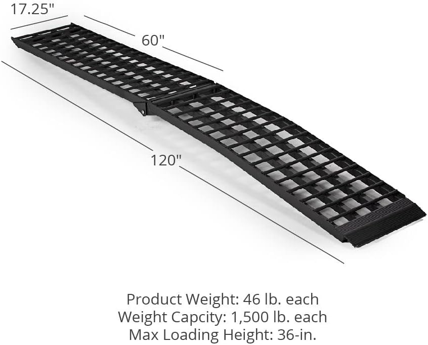 10' UTV/ATV Ramps for Loading Pickup Trucks, 2,000 lb Cap, Titan Ramps
