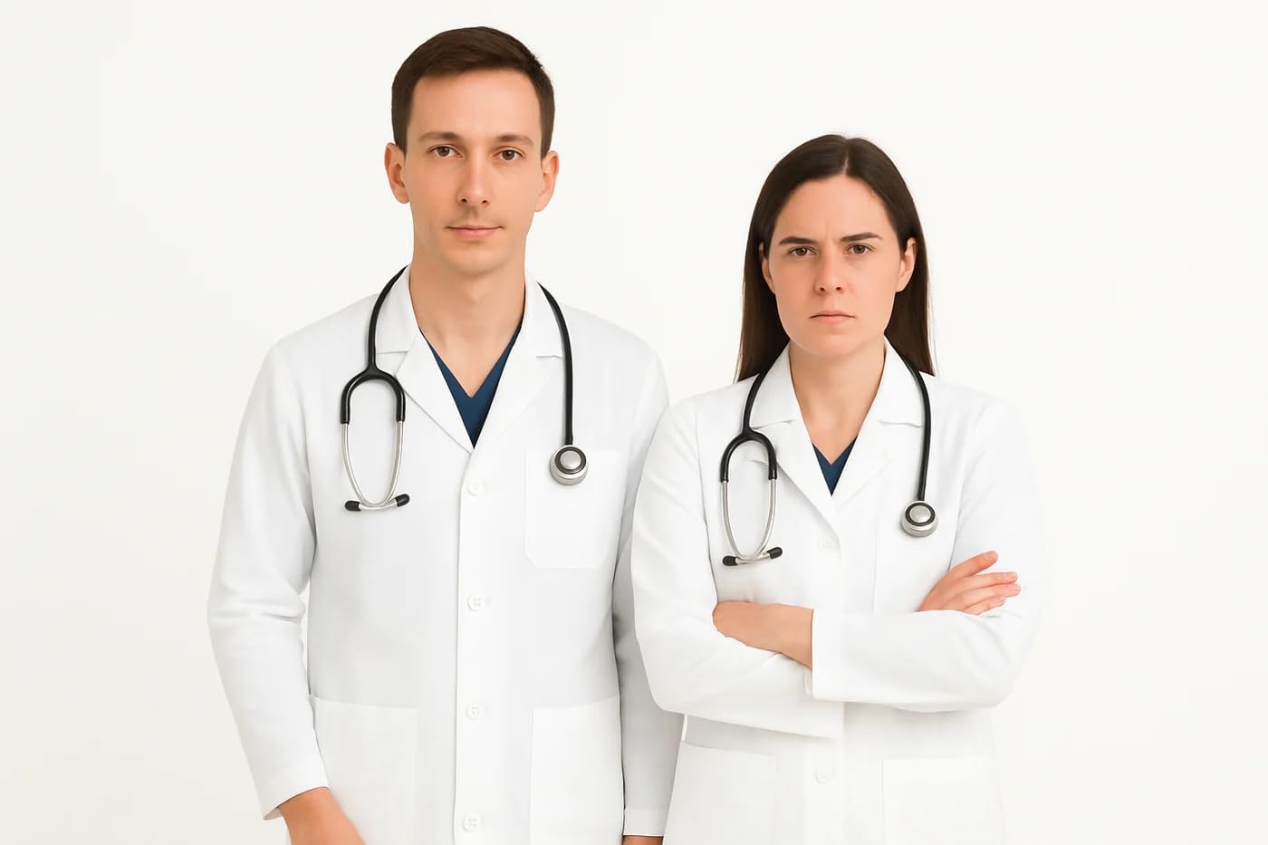 Unisex Lab Coat, 60% Cotton Medical Doctor Consultation Coat
