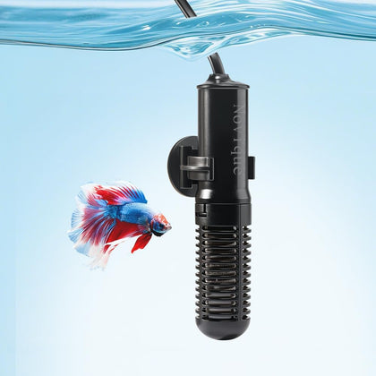 25W Mini Aquarium Heater Submersible Constant Temperature Fish Tank Betta Heater Free Thermometer Sticker Suitable