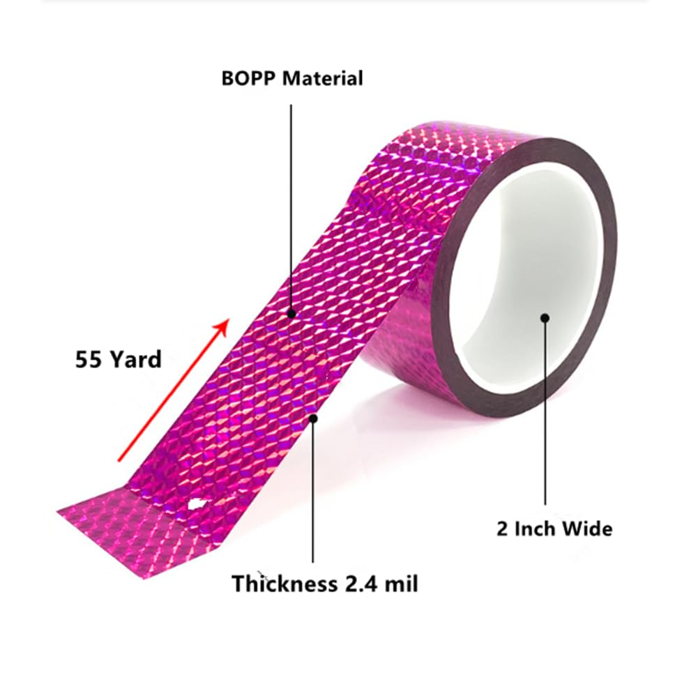 Self-Adhesive Holographic Reflective Tape Prism Tape Holographic Reflective Tape for Keep Birds Away, Craft Projects