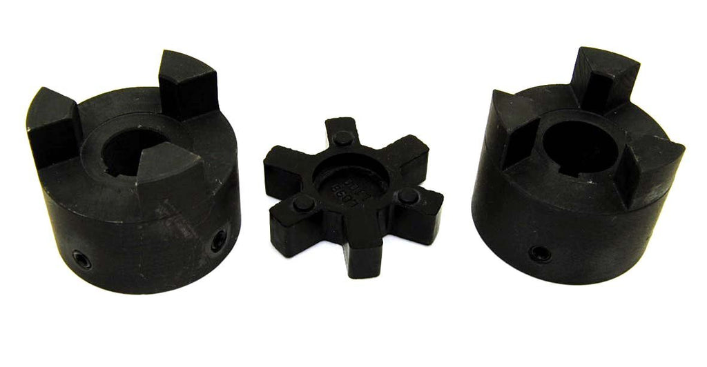 7/8" to 1-1/4" L100 Flexible 3-Piece L-Jaw Coupling Coupler Set & Rubber Spider