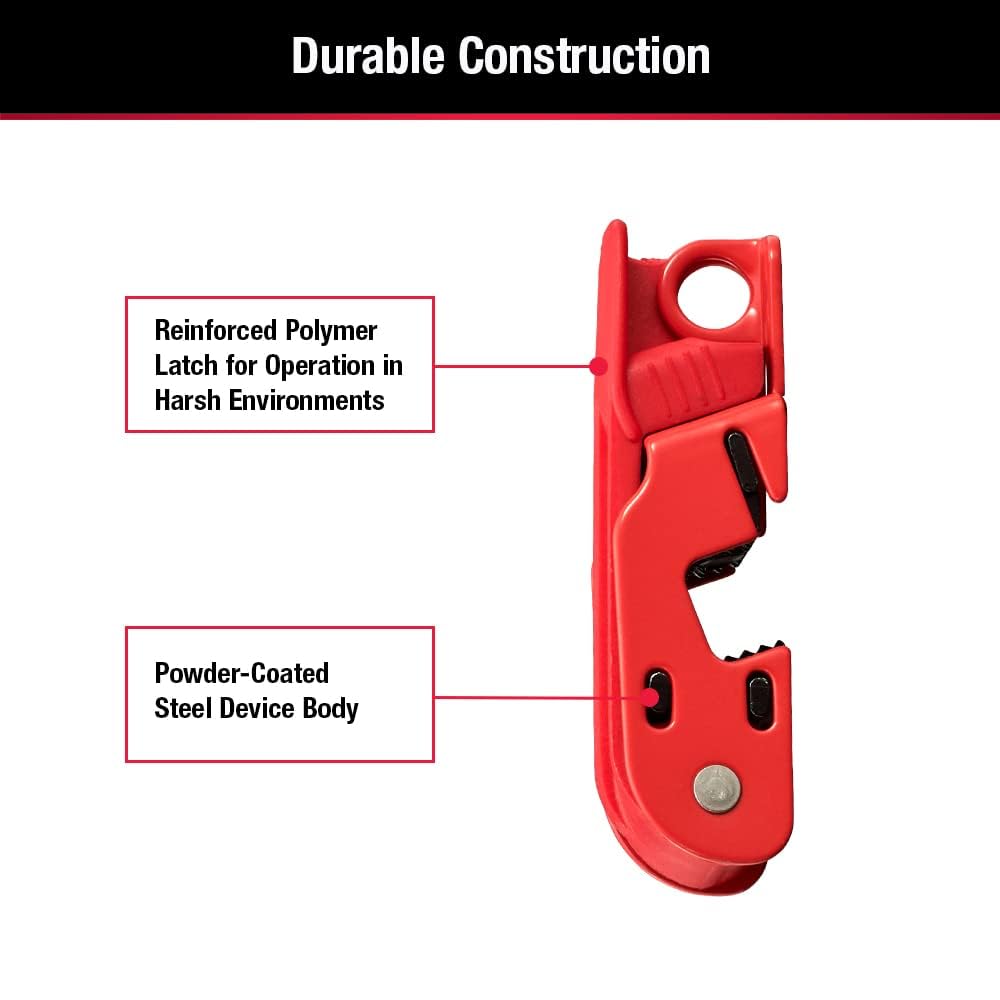Master Lock Electrical Box Lockout Tagout Safety Lock, 24 Amps, Red 493B