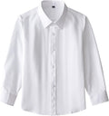 Boys Oxford Shirt Long Sleeve Dress Shirts Kids Classic Collared Button Down Shirt School Uniform Shirts Solid Formal
