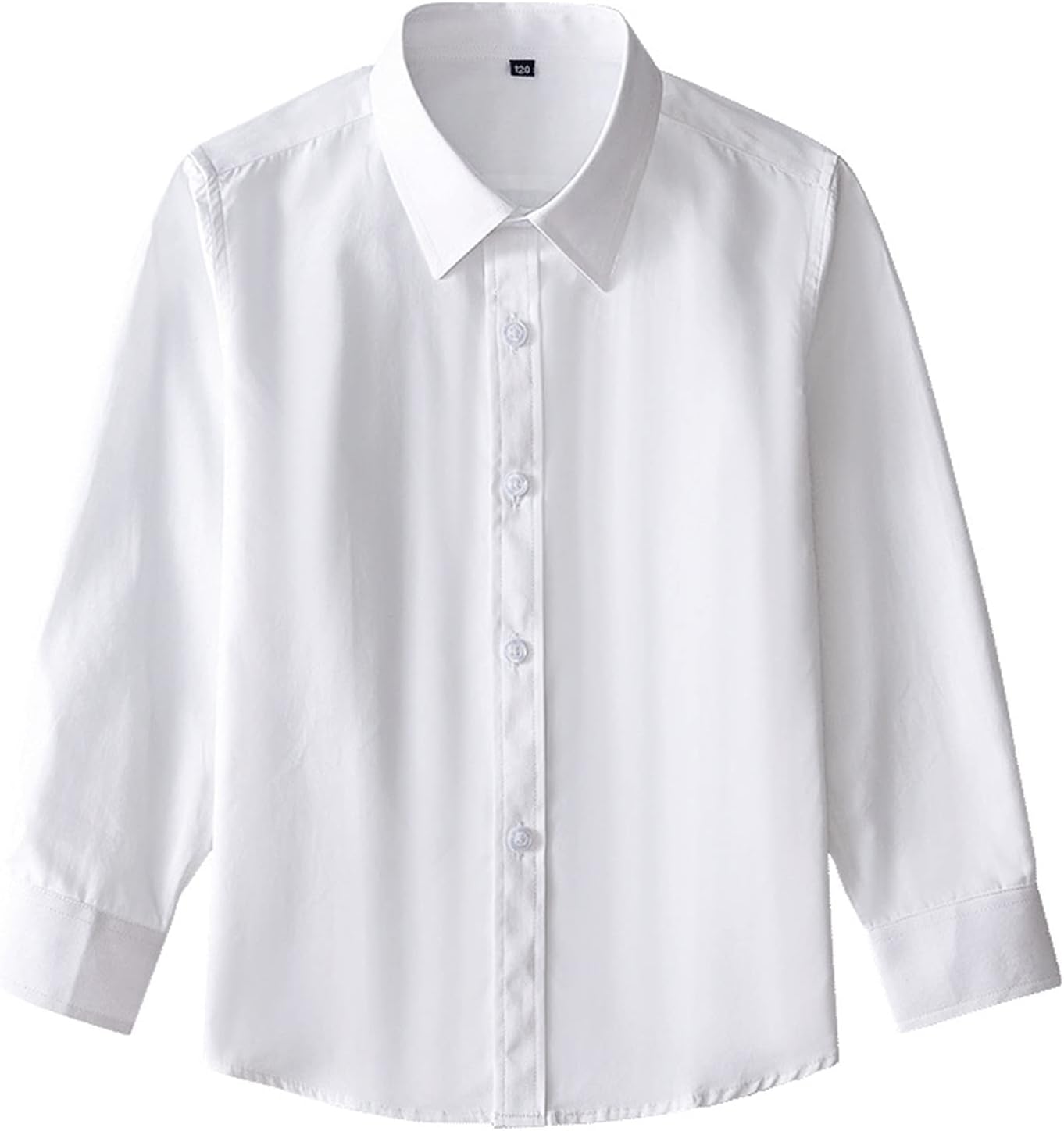 Boys Oxford Shirt Long Sleeve Dress Shirts Kids Classic Collared Button Down Shirt School Uniform Shirts Solid Formal