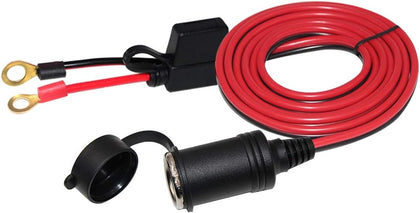 13FT 12V Female Cigarette Lighter Socket Battery Eyelet Ring Terminal 12volt Extension Cord Outlet Adapter Plug Power