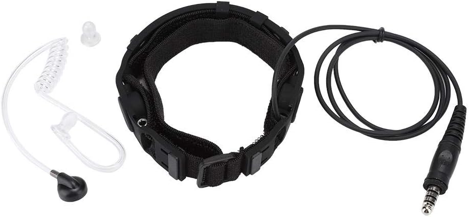 Throat Mic Headset, Interface Z Tactical Throat Mic Security Earpiece With Dual Sensitive Throat Microphone