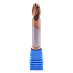 5/16" 4 Flute Solid Carbide Ball Nose End Mill, Double End, TiSiN Coated