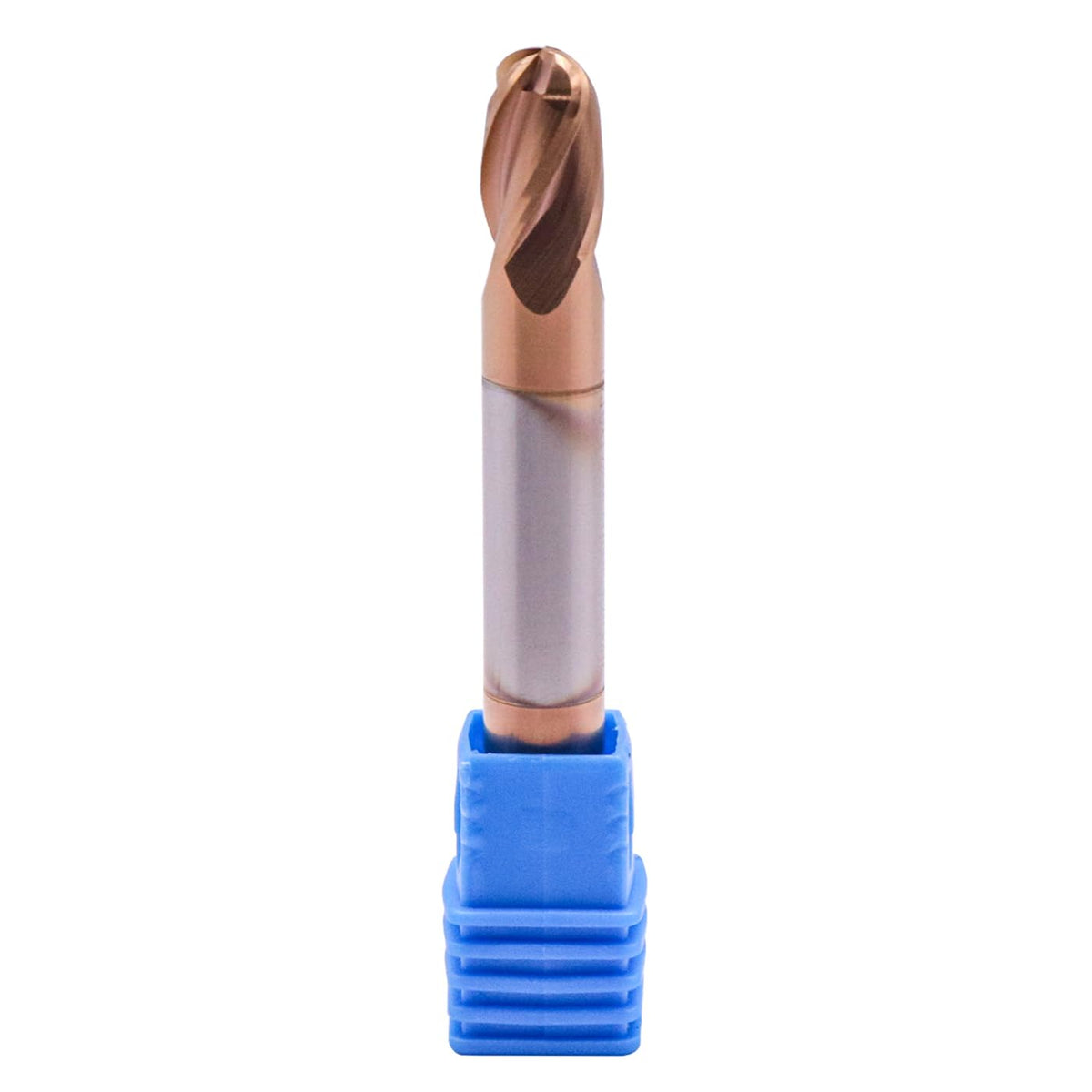 5/16" 4 Flute Solid Carbide Ball Nose End Mill, Double End, TiSiN Coated