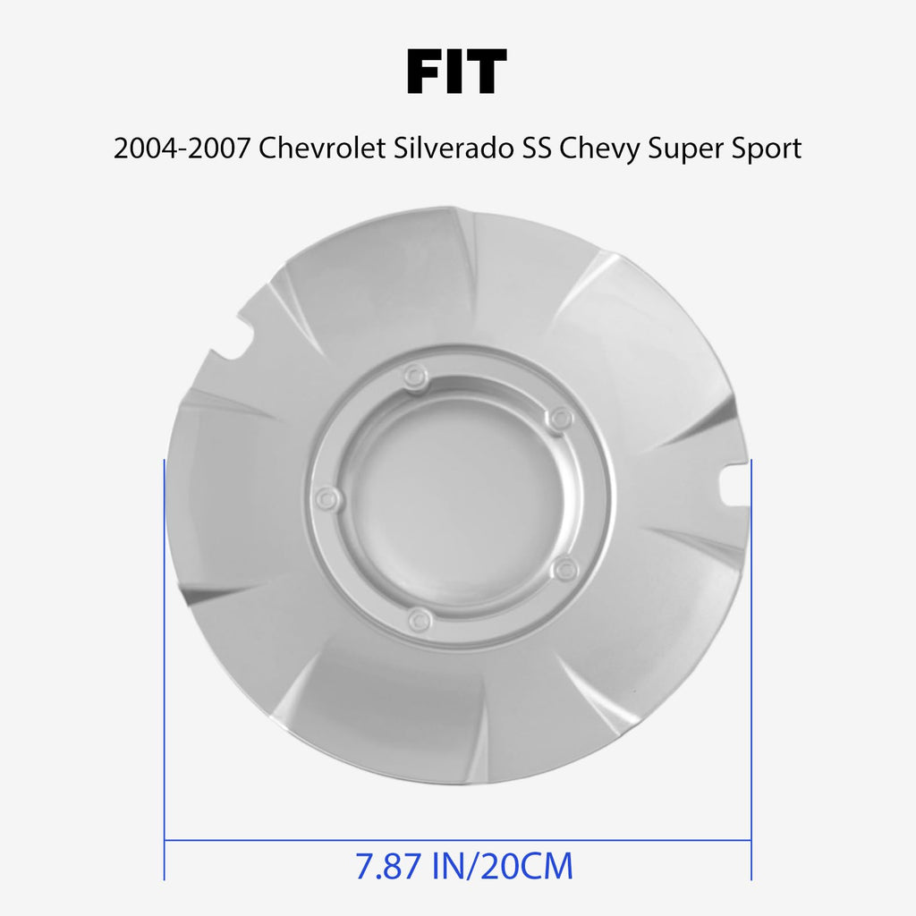9 Silver Wheel Hub Center Caps Fit for Chevy Silverado SS