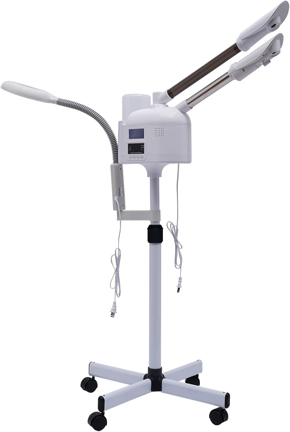 Professional 3-in-1 Nano Facial Steamer with Hot & Cold Mist, LED Magnifying Lamp, 360° Adjustable Face Steamer