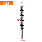 1-1/4 Inch x 12 Inch Long Ship Auger Drill Bit Set for Wood