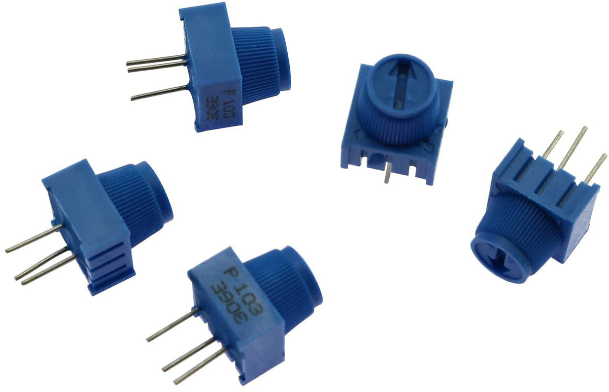 Potentiometer 3386MP-103 5PCS 10K Ohm 3386 Trimmer Potentiometer with Knob for Arduino