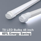 4FT T8 T12 LED Tubes 25-Pack, Type B Double-Ended Frosted 6000K