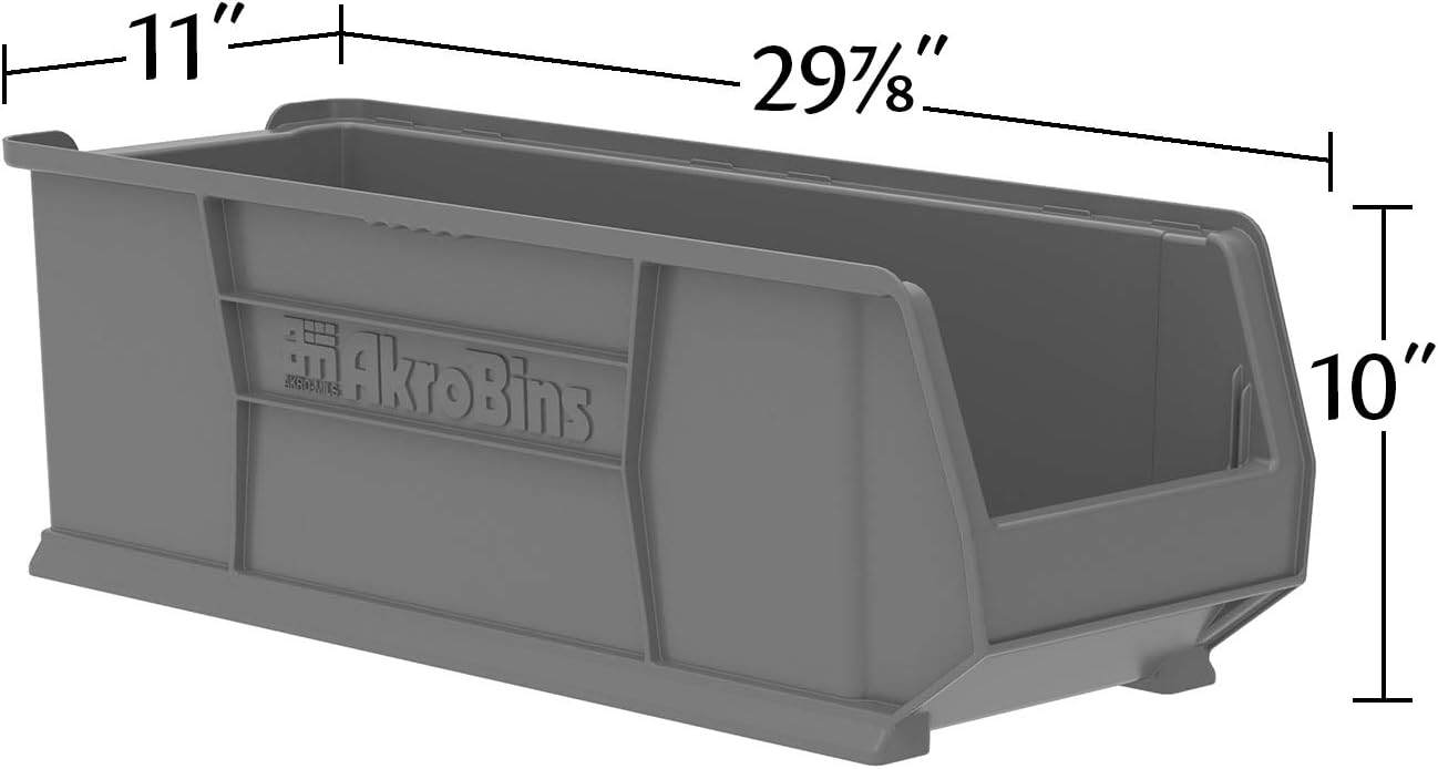 30292 Super-Size AkroBins Plastic Storage Bins, Space-Saving Stackable Bins for Garage, Classroom, Warehouse