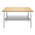 48" x 30" Maple Wood Top Work Table w/Undershelf