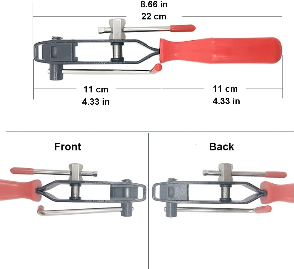 CV Joint Banding Tool with Cutter, Ear Clamp Pliers with 8pcs Single Ear CV Boot Clamps Tool Kit, Ear Boot Tie