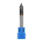 1/4" Solid Carbide Chamfer Mill, AlTiN Coating, 4 Flute, 60° Chamfer Angle