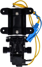 CAMPLUX DC 12V Water Pump, Self-Priming, 1.6 GPM Diaphragm Pump 65 PSI for RV Marine Yacht Camping